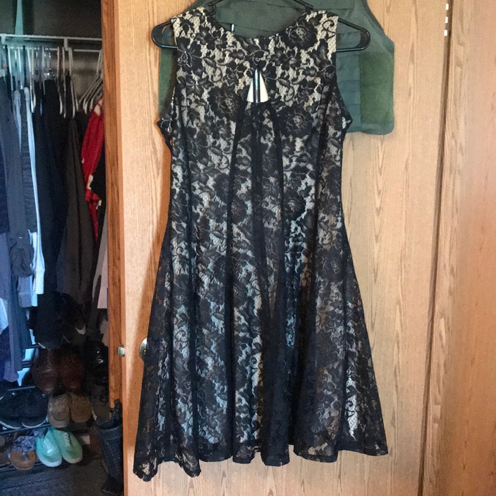 Black lace dress